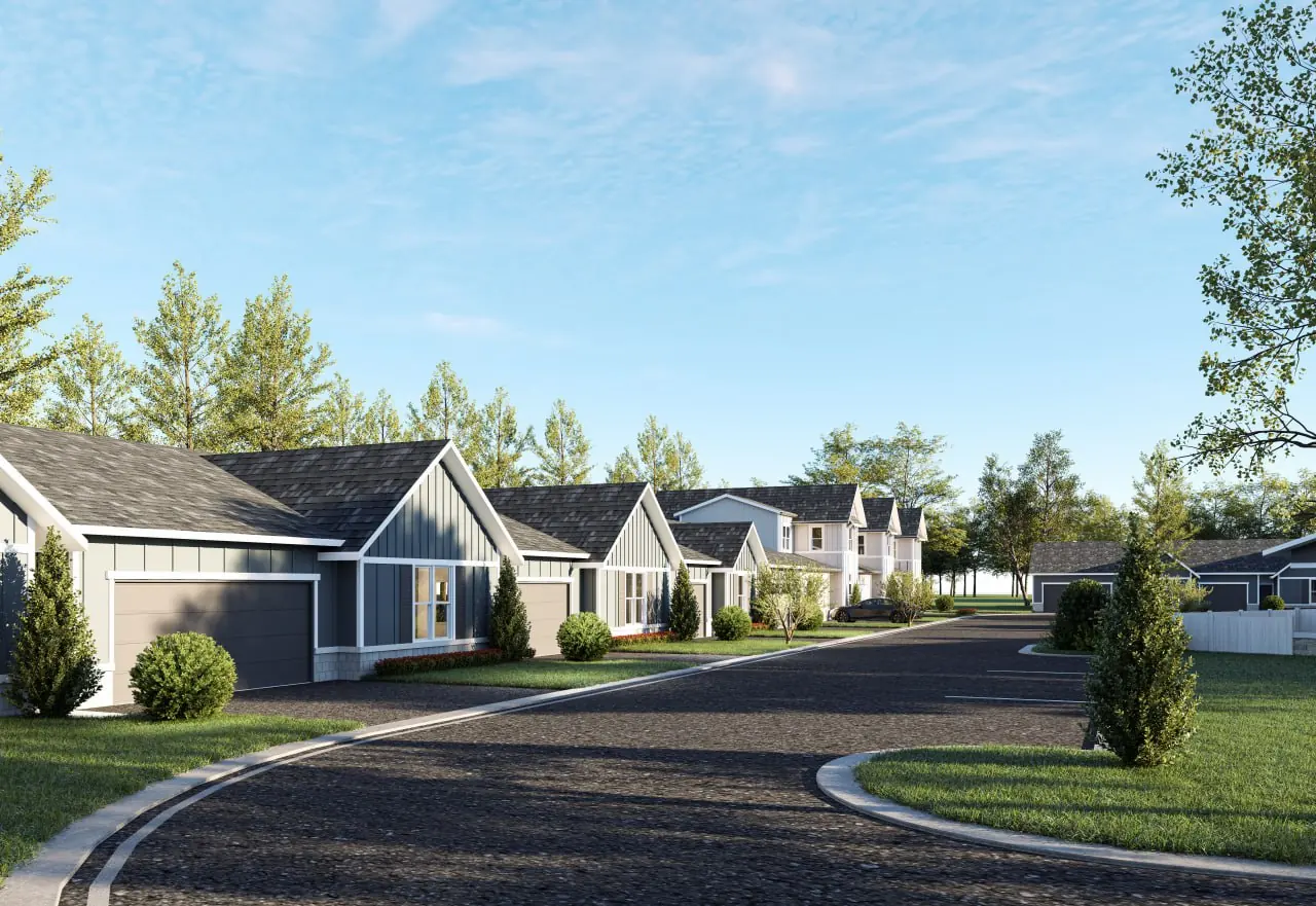 Streetscape rendering at The Carillon at Grafton