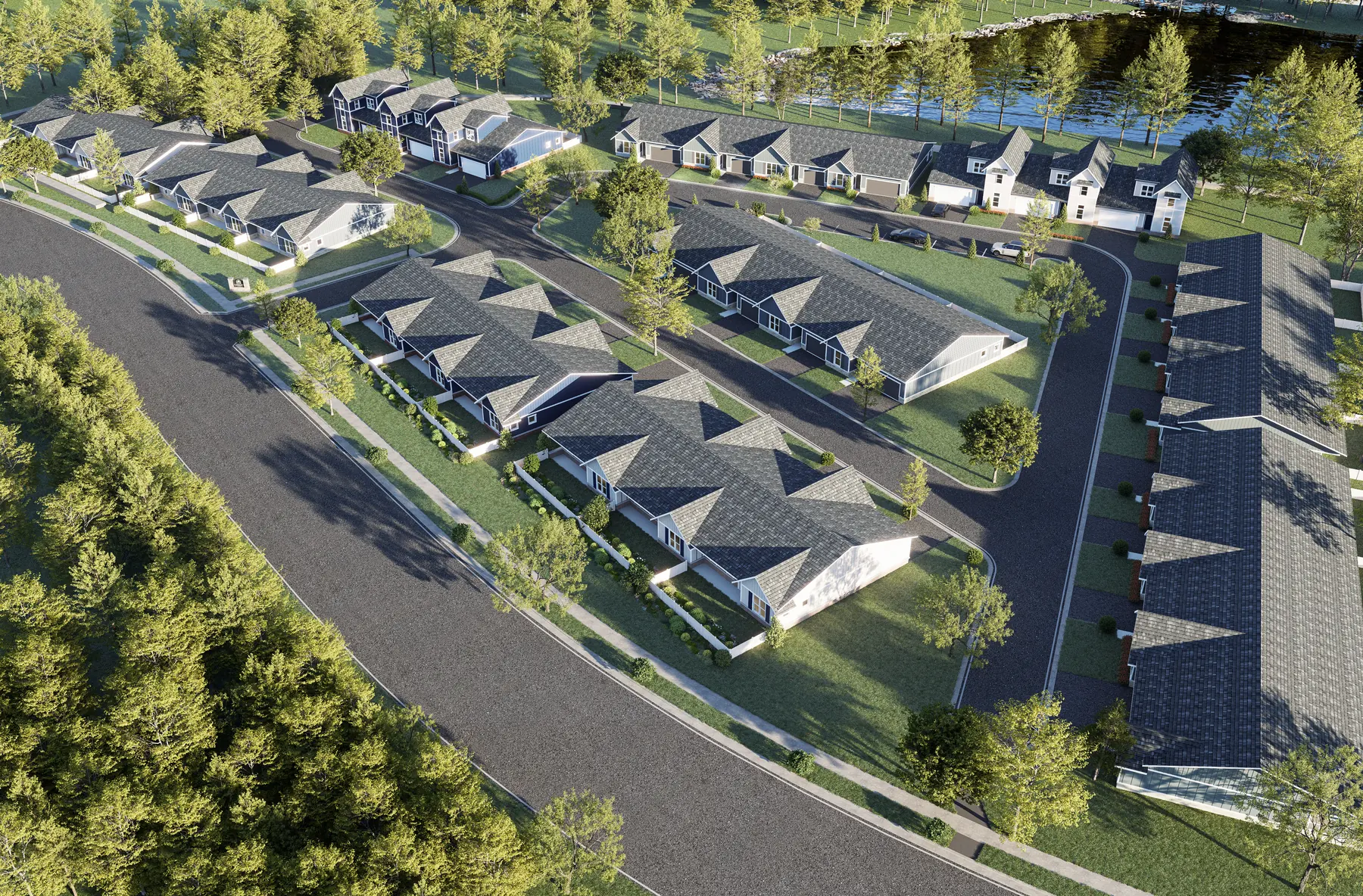 Exterior rendering highlighting yard-friendly layout